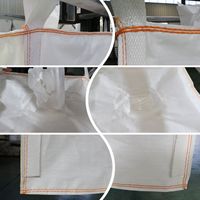 Sac Jumbo FIBC renforcé, sac à grande capacité, 100% PP vierge tissé, fond plat, antistatique, pour stockage et transport en vrac, capacité de 1500 kg