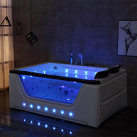 Meilleure baignoire hydromassante autoportante en acrylique pour adultes, nouveau design, style encastré à jets d'air pour salle de bain