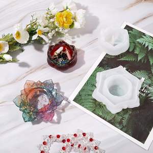 Molde de Resina para Velas con Forma de Flor y Loto 3D, Decoración de Mesa para el Hogar, con Silicona para Moldeo con Resina Epoxi, Herramientas para Pasteles - Product Image 4