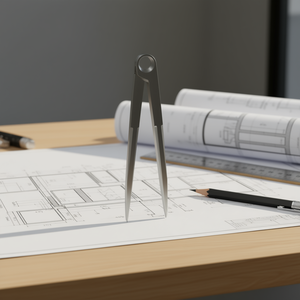 Fervous <b>Precision</b> Compass Metal Drafting <b>Tool</b> For Engineering Drawing - Product Image 3