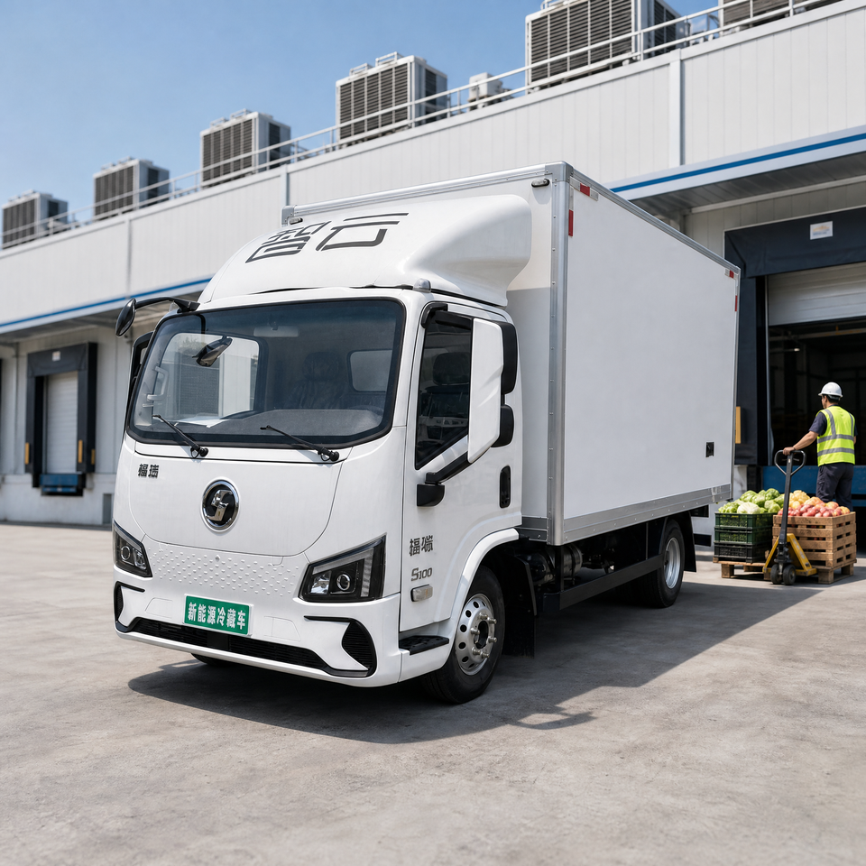 New 140.41kWh CATL Pure Electric Refrigerated Truck 340km Range 4.5T ...
