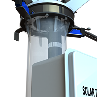 Support de suivi solaire BOFU Mini / Support de suivi solaire 2 panneaux photovoltaïques pour usage domestique, capteur de lumière étanche, faible coût, suivi automatique du soleil 0-60°