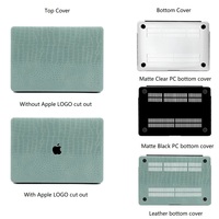 Housse de protection rigide pour ordinateur portable en cuir PU crocodile personnalisée pour Macbook Neo Air 13 13.6 15 Pro 14 14.2 16 16.2 M5 M4 M3 M2 M1