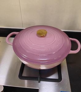 Four hollandais en fonte émaillée de 30cm avec anse en boucle Casserole 5L Casserole lourde Casserole Ustensile de cuisine Marmite émaillée - Product Image 6