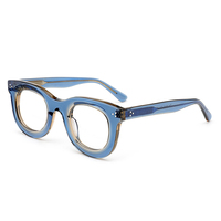 Montures de lunettes en acétate avec logo personnalisé, forme rétro pour hommes et femmes, à la mode, pour la lecture, motif uni, utilisation en extérieur, toutes formes de visage