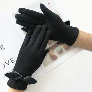 Gants d'hiver chauds pour écran tactile pour femmes les plus vendus pour les scènes de pêche en plein air de fête quotidienne-Style uni à la mode - Product Image 6