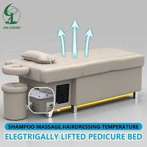 Tempat Tidur Pijat Thailand Multifungsi Jincheng, Kursi Salon Elektrik dengan Sandaran yang Dapat Diatur, Kursi Pedikur, Kursi Cuci Rambut, Tempat Tidur Spa Kepala, Tempat Tidur Keramas - Product Image 5