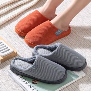 Vente en gros de pantoufles en fourrure personnalisées pour hommes et femmes, pantoufles chaudes, chaussures d'automne et d'hiver, antidérapantes, pantoufles en peluche pour la maison - Product Image 4