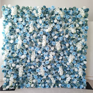 Fondo de pared floral para decoración de boda personalizado Panel de flores rosas Fondo Pared de flores 8x8 - Product Image 4