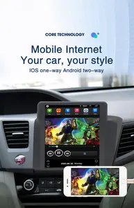 Автомагнитола 2 Din Вертикальная на Android для Honda Civic 2012, 2013, 2014, 2015, мультимедийный видеоплеер с GPS-навигацией, головное устройство для Carplay