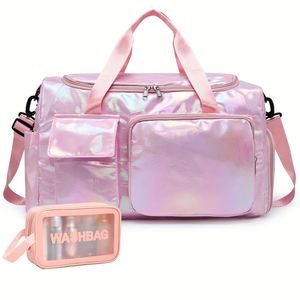 Bolsa de Gimnasio Deportiva con Bolsillo Impermeable, Bolsa de Viaje para Fin de Semana con Compartimento para Zapatos Impermeable y Orificio de Ventilación - Product Image 1