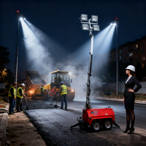 7m Height LED <b>Light</b> <b>Tower</b> With Wireless Remote for Large Mining Area - Product Image 1