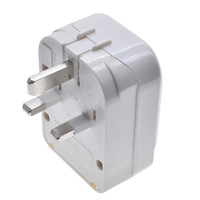 Prise UE vers Royaume-Uni 2 broches rondes UE vers amovible 3 broches adaptateur de prise de conversion de voyage Royaume-Uni 13A 250V ST-6