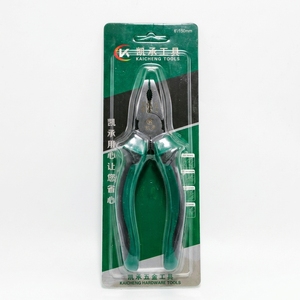 <span class=keywords><strong>Pince</strong></span> multifonction dentelée en acier au carbone forgé de 6 pouces pour réparation électrique DIY, personnalisable OEM, coupe-fil - Product Image 2