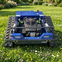 Tondeuse à gazon hybride télécommandée à prix de gros, coupe-herbe à chenilles pour pentes, pour vignobles et vergers