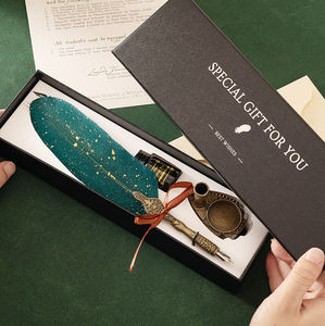 Ensemble de stylos à plumes colorés en boîte stylo à <span class=keywords><strong>plume</strong></span> de style européen stylo à <span class=keywords><strong>plume</strong></span> en alliage de haute qualité pour pratiquer la <span class=keywords><strong>calligraphie</strong></span> - Product Image 2