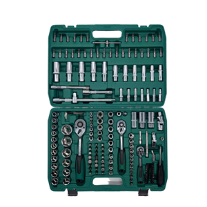 Jeu de clés à douilles métriques multifonctions CR-V de 172 pièces, coffret rigide, acier au chrome-vanadium, kit d'outils de réparation automobile DIY, OEM - Product Image 2