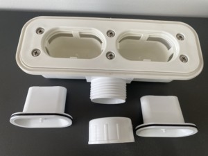 Desodorante de salida de plástico antiolor 60L/M, escurridor de bandeja de <span class=keywords><strong>ducha</strong></span>, sifón para drenaje de bandeja de baño - Product Image 4