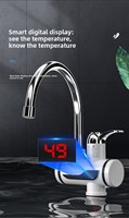 Robinet d'eau chaude électrique instantané avec affichage numérique, eau chaude/froide double usage, chauffage rapide en trois secondes, 3000W, ABS, pour salle de bain