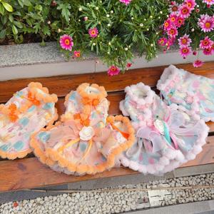 Tenue de <span class=keywords><strong>couple</strong></span> Cheongsam doublée polaire parfumée Tulipe pour animaux de compagnie mignons, style chinois <span class=keywords><strong>original</strong></span> avec motif petit ours en mousse, costume du Nouvel An - Product Image 1