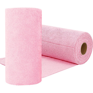 Chiffon de nettoyage de cuisine personnalisé, réutilisable, lavable, écologique, en microfibre, en rouleau, 50/75/100 serviettes détachables 30x30 cm - Product Image 1