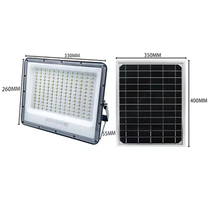 Projecteur solaire LED extérieur 300W, 169 LED haute luminosité, batterie au lithium fer phosphate 30000 mAh, facile à installer, télécommande - Product Image 1