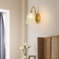 Applique murale en laiton de style français, luminaire vintage de luxe pour chevet de chambre et mur de fond de salon
