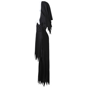 Disfraz de Halloween para Mujer, <span class=keywords><strong>Monja</strong></span>, Vampiresa, Demonio, Predicadora, Sacerdote, Zombi, Cosplay, Vestidos de Poliéster, TV y Cine - Product Image 3