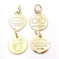 Étiquette métallique ronde personnalisée avec logo en relief, étiquette métallique anti-rouille en laiton, étiquette suspendue pour accessoires de porte-clés