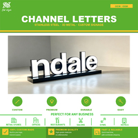 Lettres en relief 3D personnalisées avec éclairage LED RGB, logo d'entreprise en métal, enseigne imperméable pour l'extérieur, devanture de magasin, signalisation murale
