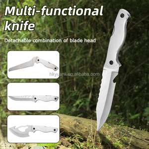 มีดอเนกประสงค์ สแตนเลสสตีล ปรับแต่งได้ตามต้องการ OEM/ODM มีดแคมป์ปิ้งอเนกประสงค์ EDC มีดเอาตัวรอดกลางแจ้ง DIY - Product Image 3