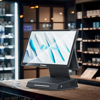 Terminal de point de vente Android pliable et rotatif à double écran (15,6 + 10,1 pouces) pour la restauration et le commerce de détail – Meilleures ventes