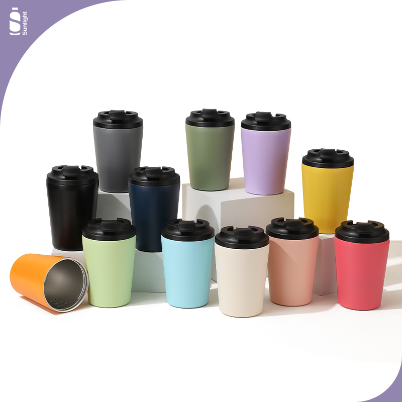 Custom Tumbler Wholesale Bulk Thermal Purple Coffee Mug Thermos Cup  Stainless Steel Coffee Latte Mug Travel Coffee Cup With Logo