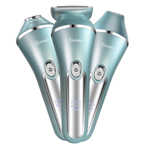 HATTEKER RSCX-9612 Épilateur électrique 3-en-1 pour femmes -- Rechargeable par USB, épilateur et tondeuse indolores pour le visage, le corps et le maillot de bain - Product Image 1