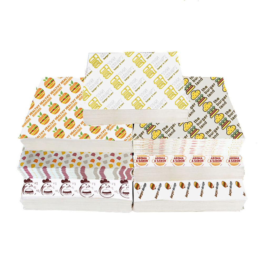 Wholesale Durable Reusable Wax Wrap Paper Custom Logo Restaurant Sandwich Burger Hamburger