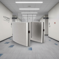 Système d'entrée piétonne intelligente avec portail coulissant automatique RFID, contrôle d'accès par reconnaissance faciale et carte pour salle de sport