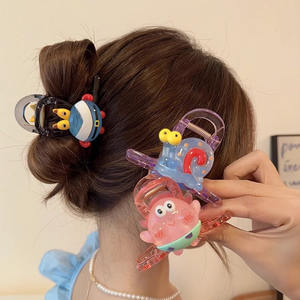 Nouveau mignon princesse dessin animé cheveux griffes doux Style en plastique cassé épingle à cheveux pour les filles - Product Image 2