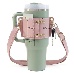 Classique mode néoprène porte-boisson sac sangle réglable Durable Portable porte-gobelet pliable sur le pouce refroidisseur réutilisable - Product Image 6