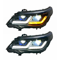Pour BMW Série 5 E60 2003-2010, ensemble de phares LED Angel Eye avec accent bleu amélioré, DRL, avec lentilles bi-projecteurs