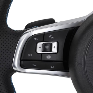 Volante Deportivo de Cuero Semiperforado R <span class=keywords><strong>Line</strong></span> de 3 Radios para VW Golf 5/6/7 R CC (MK5/6/7) - Product Image 3