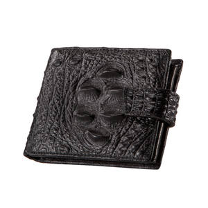 Portafogli da uomo in vera pelle <span class=keywords><strong>portafoglio</strong></span> con blocco Rfid Bifold a grana di <span class=keywords><strong>coccodrillo</strong></span> all'ingrosso della fabbrica alla moda - Product Image 1