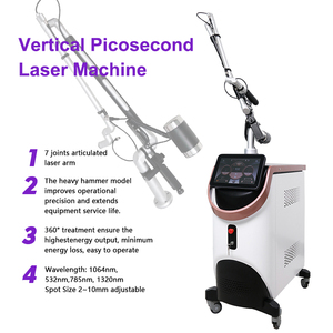 Machine laser picoseconde verticale à fort impact, très vendue, 532nm/1064nm/785nm/1320nm, idéale pour les salons et cliniques - Product Image 6