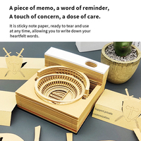Bloc-notes décoratif panoramique en papier découpé 3D pour le bureau