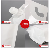 Vente en gros de pochette Doypack en plastique transparent liquide BOPP étanche personnalisée avec bec pour le stockage de l'eau de jus de bière