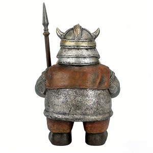 Estatua de Jardín de Gnomos Caballeros, Miniatura de Armadura de Samurái 3D, Guardián Enano Templario, Artesanía de Resina, Decoración de Jardín - Product Image 4