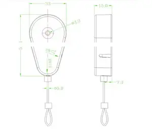 กล่องดึงเพื่อความปลอดภัยแบบพับเก็บได้ป้องกันการโจรกรรม Recoiler สายเคเบิลแสดงผลสากลสีขาวดำ