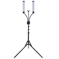 Lampe circulaire en cristal LED en forme de U de 28 pouces avec strass Éclairage audio-vidéo professionnel Lampe à cils demi-lune