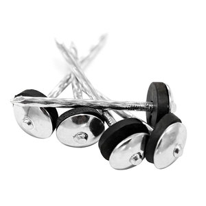 Clavos espiral Para techos CON jebe 1 3/4นิ้วหัวร่ม2นิ้วตะปูหลังคาลูกฟูกชุบสังกะสีพร้อ<span class=keywords><strong>ม</strong></span>เครื่องซักผ้ายาง - Product Image 3