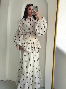 Robe de mariée élégante et respirante J-268, style palais rétro musulman, manches longues, pour femmes, style européen américain Jalabiya - Product Image 2