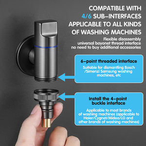 Robinet d'arrêt d'angle en laiton 1/2 pouce à 90 degrés pour salle de bain, prix d'usine durable, OEM, Superhome, contrôle de l'eau facile - Product Image 5